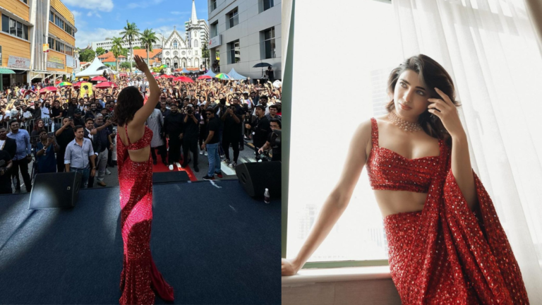 Glamourous Samantha Slaying in Red like a Red Rose