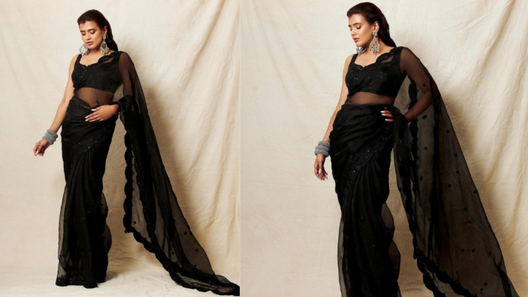 Hebah Patel Stunning Clicks in Black Saree