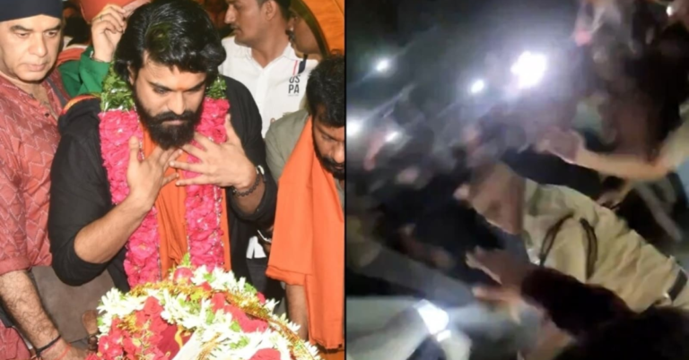 Ram Charan’s Temple and Dargah Visit in Kadapa Sparks Huge Fan Frenzy; Police Intervene to Control Crowd